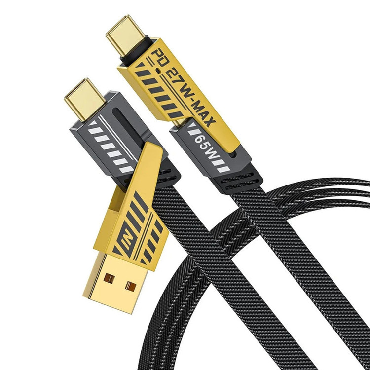 کابل تبدیل USB/USB-C به لایتنینگ/USB-C زاوا ZAWA مدل Jet-337 طول 1 متر