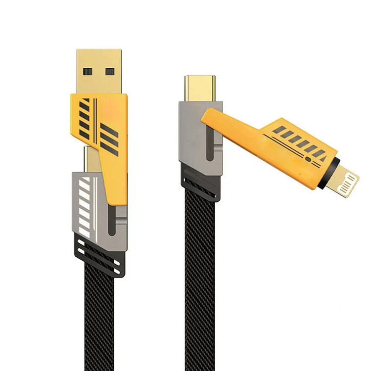 کابل تبدیل USB/USB-C به لایتنینگ/USB-C زاوا ZAWA مدل NX-JJ0401 طول 1.2 متر