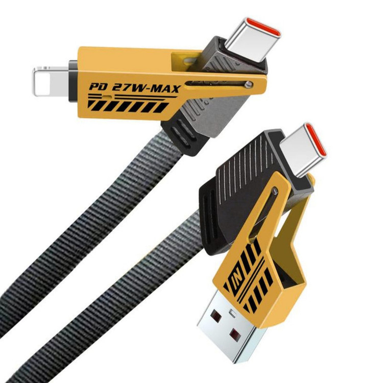 کابل تبدیل USB/ USB-C به لایتنینگ/USB-C زاوا ZAWA مدل PD 27 W-MAX طول 1/2 متر