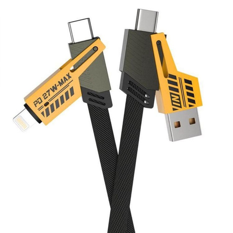 کابل تبدیل USB/ USB-C به لایتنینگ/USB-C زاوا ZAWA مدل PD 27 W-MAX طول 1/2 متر
