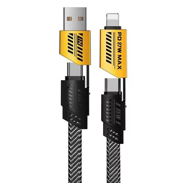 کابل تبدیل USB / USB-C به لایتنینگ / USB-C زاوا ZAWA مدل 4IN1 FAST طول 1 متر