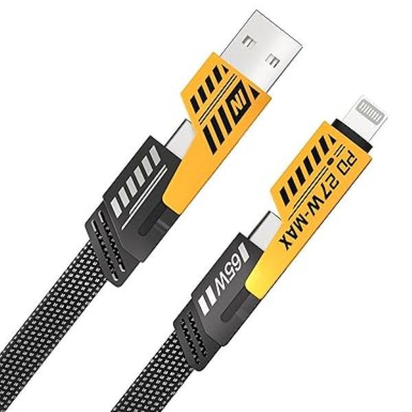 کابل تبدیل USB / USB-C به لایتنینگ / USB-C زاوا ZAWA مدل 4IN1 FAST طول 1 متر