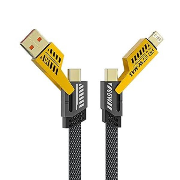 کابل تبدیل USB / USB-C به لایتنینگ / USB-C زاوا ZAWA مدل 4IN1 FAST طول 1 متر