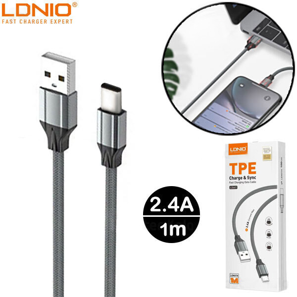 کابل تبدیل USB به USB-C الدینیو مدل LS441 01me طول 1 متر