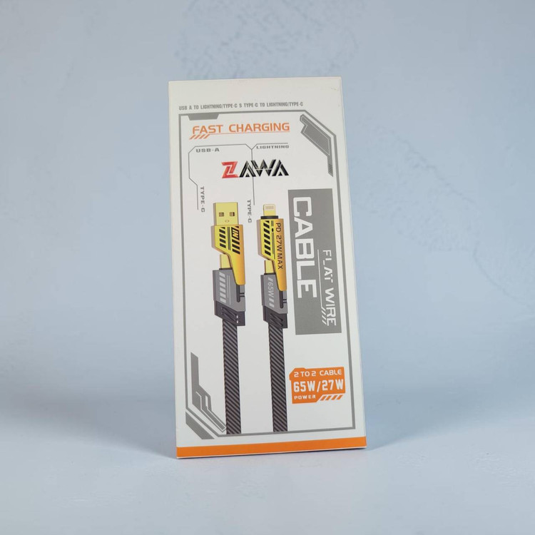کابل تبدیل USB/USB-C به لایتنینگ/USB-C زاوا ZAWA مدل NX-JJ0401 طول 1.2 متر