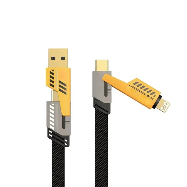کابل تبدیل USB-A به لایتنینگ/USB-C مدل زاوا طول 1.2 متر